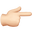 backhand index pointing right light skin tone