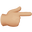 backhand index pointing right medium-light skin tone