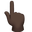 backhand index pointing up dark skin tone