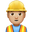 construction worker medium-light skin tone