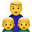 family: man and two boys