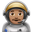 man astronaut medium skin tone