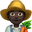 man farmer dark skin tone