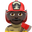 man firefighter dark skin tone
