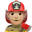 man firefighter medium-light skin tone