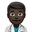 man health worker dark skin tone