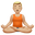 man in lotus position medium-light skin tone