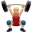 man lifting weights medium-light skin tone