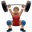 man lifting weights medium skin tone