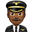 man pilot medium-dark skin tone