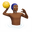man playing water polo medium-dark skin tone