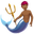 merman medium-dark skin tone