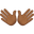 open hands medium-dark skin tone