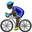 person biking dark skin tone