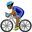 person biking medium-dark skin tone