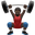 person lifting weights dark skin tone