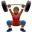 person lifting weights medium-dark skin tone