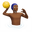 person playing water polo medium-dark skin tone