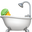 person taking bath