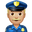 police officer medium-light skin tone