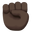 raised fist dark skin tone