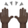 raising hands dark skin tone