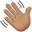 waving hand medium skin tone