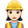 woman construction worker light skin tone