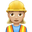 woman construction worker medium-light skin tone