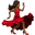 woman dancing medium-dark skin tone