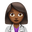 woman health worker medium-dark skin tone