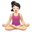 woman in lotus position: light skin tone