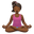 woman in lotus position medium-dark skin tone