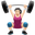 woman lifting weights light skin tone
