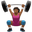 woman lifting weights medium-dark skin tone