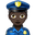 woman police officer dark skin tone