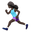 woman running dark skin tone