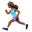 woman running medium-dark skin tone