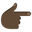 backhand index pointing right dark skin tone