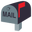 closed mailbox with raised flag