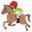 horse racing medium-dark skin tone