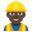 man construction worker dark skin tone