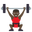 man lifting weights dark skin tone