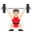 man lifting weights light skin tone