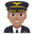 man pilot medium skin tone