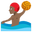 man playing water polo medium-dark skin tone