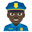 man police officer dark skin tone