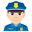man police officer light skin tone