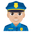 man police officer medium-light skin tone