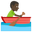 man rowing boat dark skin tone